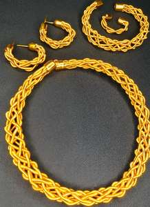 Collar de latón chapado en oro de 18 quilates personalizado de alta calidad, cadena hueca hecha a mano, joyería de moda para regalo de boda de mujer - Product Image 6