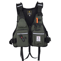 Gilet de pêche et de chasse marin professionnel multifonctionnel, couleur personnalisable, respirant, gilet de sauvetage d'hiver portable à grande flottabilité