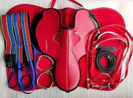 Selle de cheval en cuir sans arçon |   Selles de cheval de barrière western |   Selles de course de chevaux, ensemble équestre, selles de course de chevaux - Product Image 6