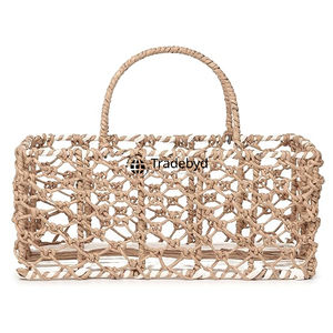 Organizador de almacenamiento tejido a mano de cestas de ratán Premium Tradebyd para casas de campo - Product Image 2