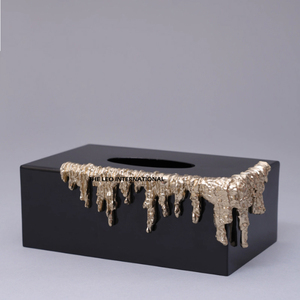Boîte de rangement en papier de soie en aluminium haut de gamme boîte de papier en métal de luxe léger moderne hôtel Restaurant utilisation commerciale - Product Image 1