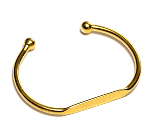 Brazalete de moda internacional, espacios en blanco, Latón chapado en oro con diseño de media luna, brazalete elegante - Product Image 2