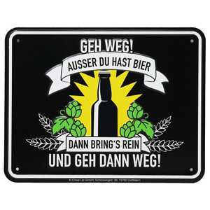 Letrero de cerveza estilo rústico: Vete, a menos que tengas cerveza - Product Image 2