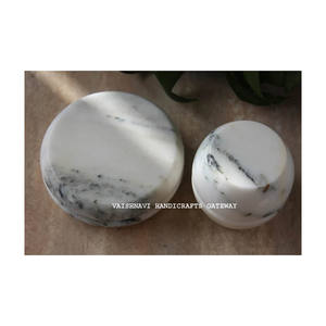 Ensemble de bougies 2024 naturelles de luxe faites à la main en marbre blanc et cendrier en pierre polie Technique pour la décoration de la maison - Product Image 3