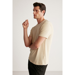 เสื้อยืดคอหนาเนื้อผ้าถักลายทอแบบสลิมฟิตสำหรับผู้ชาย GRIMELANGE Jeremy - Product Image 4