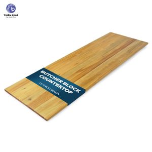 Acacia Edge glue <b>Butcher</b> <b>Block</b> Countertop Oil Finish grade BC 31.5x78.74inchs Made in VietNam Thickness : 1,02 ~ 1.26inchs - Product Image 1