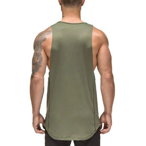 Camiseta sin mangas de gimnasio para hombre de alta calidad, venta al por mayor personalizada, tejido de punto, ropa deportiva de talla grande, diseño sublimado OEM - Product Image 5