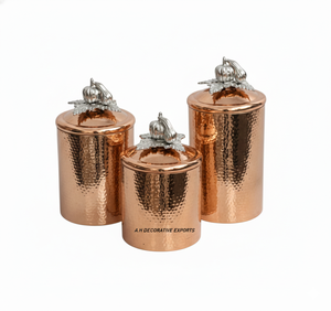 Recipiente de Almacenamiento de Alimentos de Acero Inoxidable, Decorativo, Martillado, Ecológico, Estilo Europeo, Hecho a Mano, con Acabado en Oro Rosa - Product Image 5