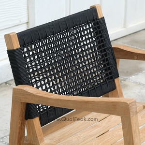 Juego de Sillas Mecedoras de Teca Modernas Lune para Jardín - Product Image 3