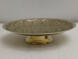 Plato de servicio de latón de lujo para el hogar, Hotel y restaurantes, vajilla de mesa, Color dorado, plato y platos de servicio de latón de alta calidad - Product Image 2