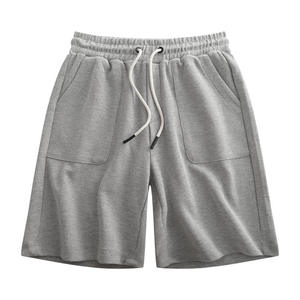Heavy Weight Knitted Cotton Polyester <b>Men's</b> Solid Eco-Friendly Waffle <b>Shorts</b> <b>with</b> High <b>Elastic</b> <b>Waist</b> Quick Dry - Product Image 1