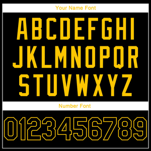 Sudadera con Capucha Personalizada con Estampado de Sublimación Invernal en Negro y Amarillo, con Nombre y Número del Equipo, Ropa Deportiva para Entrenamiento - Product Image 5