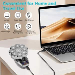 Recortadora de Barba Eléctrica Recargable para Hombre, Resistente al Agua (Uso en Seco y Húmedo), Afeitadora para Cabezas Calvas, IPX7, Kit de Cuidado Personal MTI-Head, Pantalla Digital - Product Image 5