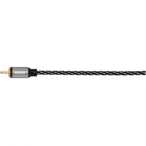 Cable de audio RCA de tela negro y gris de 1,5 m, modelo 00127058 - Product Image 2