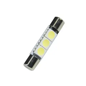 Lampu hias LED mobil, 5050 SMD 28mm 31mm 36mm 39mm 41mm Aksesori lampu atap otomotif Universal (cahaya putih) PA