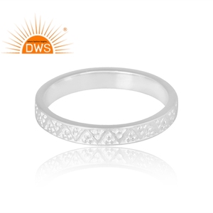 Nuevo diseño de patrón, anillo de banda de Plata de Ley 925 para mujer, joyería personalizada para mujer, regalo para ella - Product Image 4