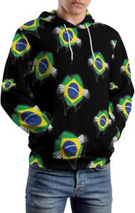 Venta al por mayor de los hombres de invierno XL sudaderas con capucha 100% algodón de secado rápido personalizado transpirable sublimación completa impresión diseño sólido forro con capucha - Product Image 5