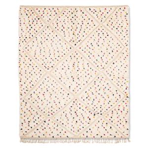 Alfombra Persa Vintage Beni Ourain, Manta Marroquí para Bodas, Alfombra 100% Lana Anudada a Mano para Adultos, Hogar y Viajes - Product Image 2