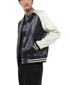 Vestes de baseball en satin personnalisables de haute qualité Technique de sublimation de style universitaire vente en gros veste de baseball pour hommes - Product Image 4