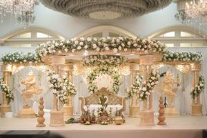 Majestuoso Elefante Base Pilar Boda Mandap Para EE. UU. Mandap elegante para Bodas de destino Mejor Pilar tradicional Fibra Etapa - Product Image 2