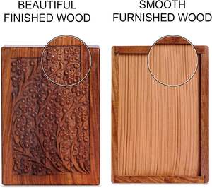 Boîte d'urne en bois pour cendres humaines, boîte d'urnes funéraires de crémation, décorative commémorative pour animaux de compagnie, urne adulte pour bébé chat, souvenir - Product Image 6