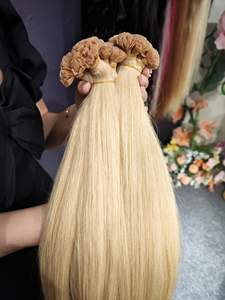 Extensions de cheveux vierges Remy à pointe plate pour cheveux vietnamiens de meilleure qualité, machine à double trame 100g, cuticule complète de toutes les couleurs - Product Image 3