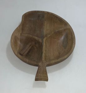 Fabricante de bandeja de metal para servir, plato de servicio decorativo con acabado plateado, mango de diseño de hoja de calidad premium a precio barato - Product Image 3