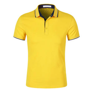 Vêtements de sport Couleur unie Vente chaude Vêtements décontractés Entraînement 100% coton Logo brodé personnalisé Nouvelle mode Polo homme en vente - Product Image 4