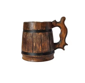 Chope en bois écologique Tasse/tasse en bois naturel pour cadeaux d'affaires par l'artisanat du croissant - Product Image 5