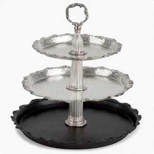 LuxeTierTray Soporte ligero para pasteles de 3 niveles en mármol Blanco Estilo Ins Decoración para el hogar para bodas y fiestas Herramientas para pasteles - Product Image 5