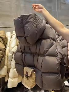 Polyester/Cotton Comfortable Puffer Coat Durable <b>Quilted</b> Hooded Waterproof Windproof Eco-Friendly Winter Outerwear High Street - Product Image 4