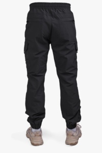 Pantalon tactique skinny pour homme en noir, 100% coton, décontracté, taille mi-haute, lavage foncé, confortable, ajustement flexible pour une mobilité accrue - Product Image 6