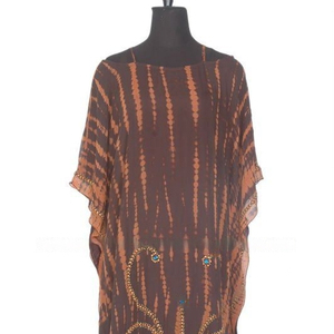 Hand Tie Dye Vestido LARGO DE caftán a la moda para mujer Ropa de resort Vestido de caftán Ropa de playa Kaftan Hand-Bead Kaftan Vestido largo - Product Image 1