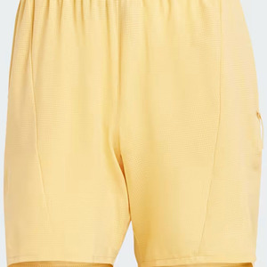 Shorts jaunes en polyester pour hommes, taille mi-haute, élastiques, respirants, décontractés - Product Image 6
