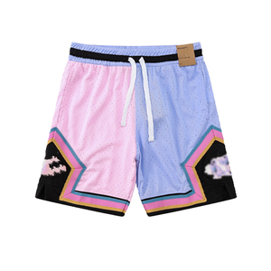 Pantalones Cortos Deportivos Unisex Retro de Malla Transpirable de Secado Rápido con Bordado y Bolsillos, Pantalones Cortos de Baloncesto Estilo Chicago Americano - Product Image 6