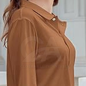 Camisa de Moda para Mujer, Manga Larga, con Botones, Informal, para Uso Diario, Lisa - Product Image 6