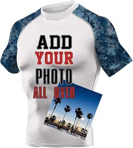 Customized Logo Sublimation <b>Printed</b> Spandex Compression Shirts <b>Surfing</b> Diving Rashguard BJJ Uniforms Unisex MMA Rash Guard - Product Image 1