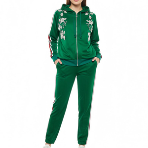 Men's Custom Color Embroidered Hooded Solid Tracksuit 2-Piece Set Winter Wear Casual Style - Product Image 1