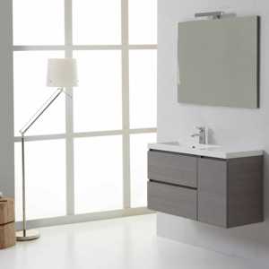 Mueble de Baño Suspendido Miami de 90 cm para Zona Izquierda, Estilo Moderno, Conjuntos de Baño Modernos - Product Image 1