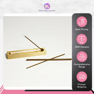 Unique Collection of Handmade Elegant <b>Design</b> Rectangle Shape Solid Brass Brass Incense Holder at Competitive <b>Market</b> Price - Product Image 3