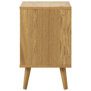 Table de chevet contemporaine en bois de manguier blanc Design nordique élégant Mobilier de chevet moderne pliable pour chambre Rangement Usage domestique - Product Image 6