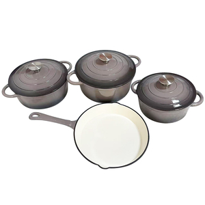 أواني طبخ منزلية ومطبخ من الحديد الزهر مقالي فرن دوتش غير لاصقة بالمينا صحية وآمنة - Product Image 3