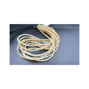 Meilleure qualité perles de pierre rondelle à facettes opale éthiopienne naturelle de qualité supérieure taille personnalisée 17 pouces brin 42 carats environ - Product Image 1