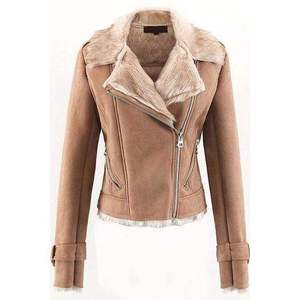 Service OEM en gros, tout nouveau manteau en cuir d'agneau double face pour femmes, veste noire, veste en cuir slim fit pour femmes - Product Image 5