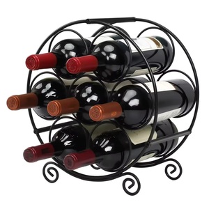 Nouveau casier à vin de table en métal décoratif support de stockage de bouteille de vin enduit noir utilisation pour la maison hôtel & Bar ware - Product Image 3