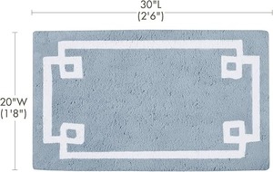 Alfombrilla de baño Rectangular azul de lujo de alto estándar, superabsorbente, antideslizante, lavable, de secado rápido, para uso en hoteles - Product Image 2