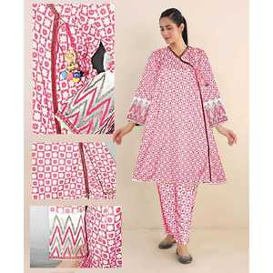 Traje Salwar Kameez de 3 Piezas para Niñas, Estilo Indio/Pakistaní, en Algodón, Edición Formal Larga Digital - Product Image 1