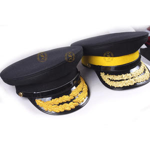 Bonne qualité fait à la main conception personnalisée meilleur fournisseur double couche casquette visière de cérémonie casquettes brodées - Product Image 1