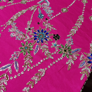 African Nigerian Heavy Beaded <b>Net</b> Lace Beaded Embroidered <b>Net</b> <b>Fabric</b> Luxury Beaded <b>Fabric</b> for Garments - Product Image 4