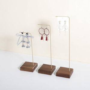 Support de bijoux en métal en bois de luxe avec doublure en velours Organisateur chic pour accessoires précieux Prêt à l'exportation - Product Image 2